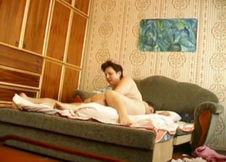 Pudgy brunette gets raped by her savage son