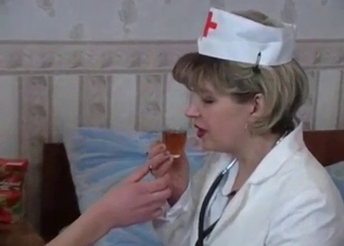 Nurse mommy fucking her boozed-up son