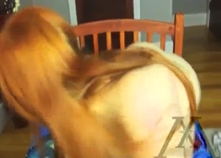 Redheaded mommy sucking son's massive cock
