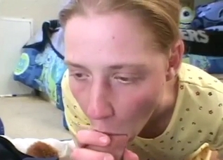 Slow-looking teen molested by her dad