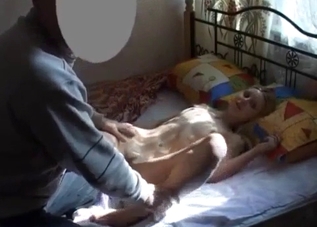 Blond-haired teen savagely raped by her dad